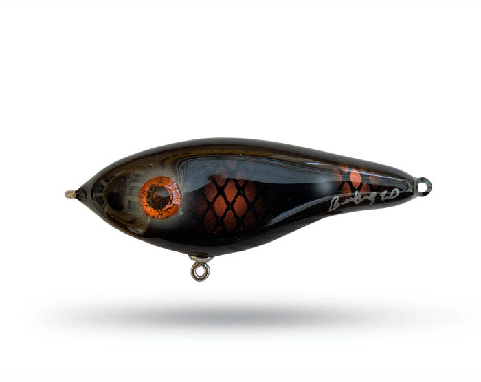 Brunnberg Lures Mini Jerk - Black Coppar i gruppen Fiskedrag / Jerkbaits hos Örebro Fiske & Outdoor AB (BB Mini Black Coppar)